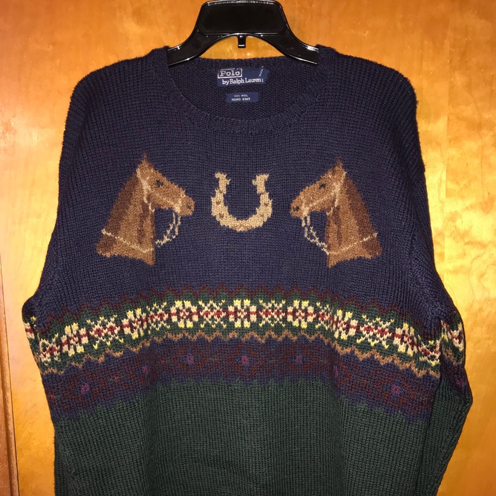 Ralph Lauren dual horses sweater.